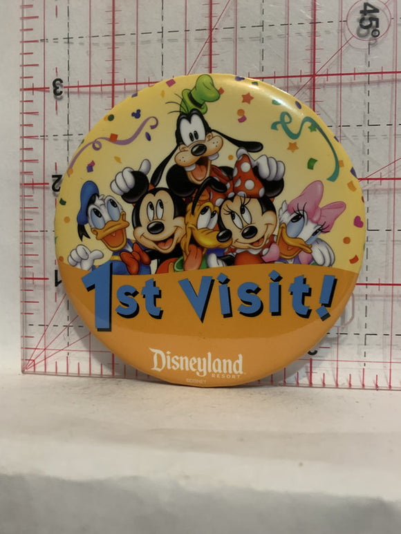 1st Visit Disneyland Resort Button Pinback