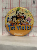 1st Visit Disneyland Resort Button Pinback