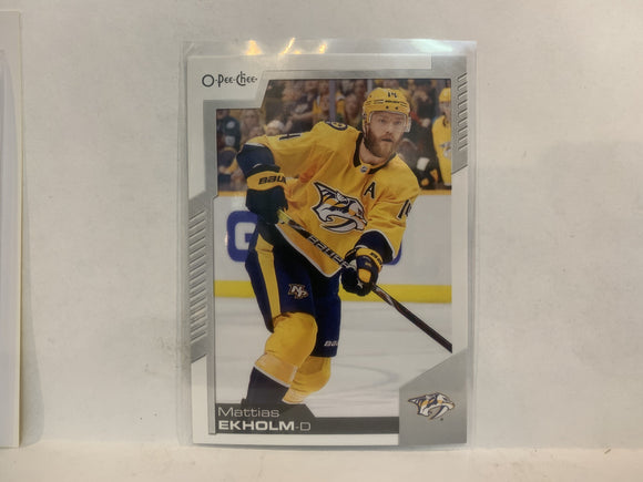 #453 Mattias Ekholm Nashville Predators 2020-21 O-PEE-CHEE Hockey Card MO