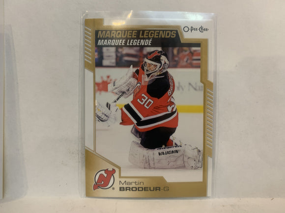 #539 Martin Brodeur Marquee Legends New Jersey Devils 2020-21 O-PEE-CHEE Hockey Card MO