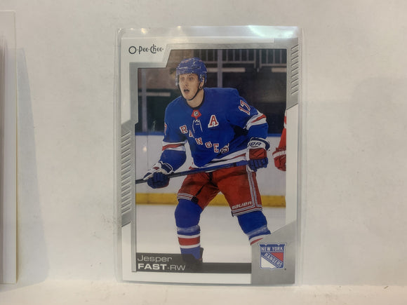 #115 Jesper Fast New York Rangers 2020-21 O-PEE-CHEE Hockey Card MO