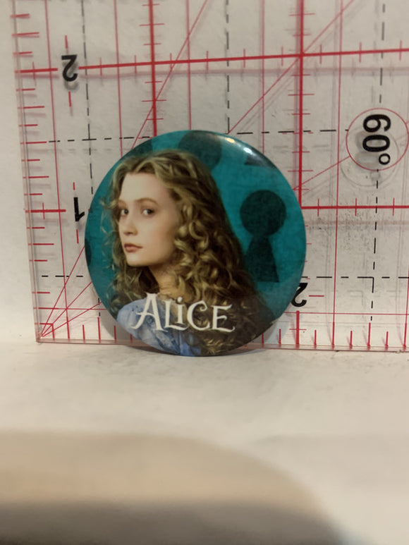 Alice in Wonderland Movie Poster Button Pinback