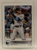 #19 Brian Anderson Miami Marlins 2022 Topps Series One Baseball Card MLB