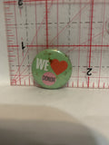 We Love Heart Donor Button Pinback