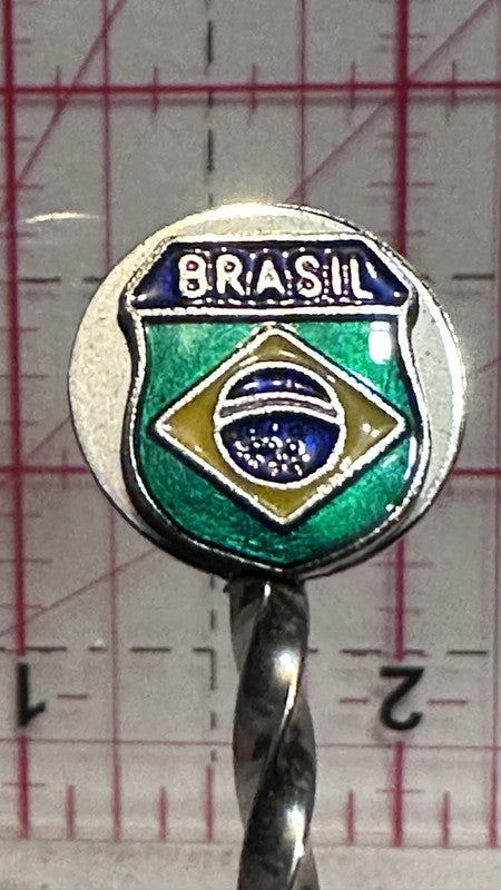 Brasil Flag South America Souvenir Spoon
