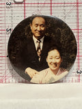 Senior Asian Couple Button Pinback