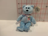 Eggs II Blue Bear Ty Basket Beanies Collection Plush Stuffed Toy AA