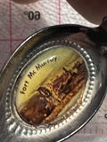 Fort McMurray Alberta Wild Rose Silver Plated  Souvenir Spoon