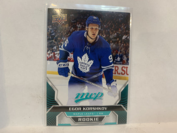 #231 Egor Karshkov Rookie Toronto Maple Leafs 2020-21 Upper Deck MVP Hockey Card MO