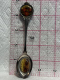 Fort McMurray Alberta Wild Rose Silver Plated  Souvenir Spoon