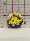 Yellow Dinosaur Roller Skates Button Pinback