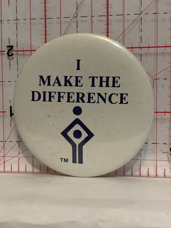 I Make the Difference Logo Button Pinback