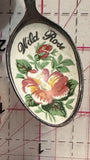 Alberta Wild Rose Painted Alberta Souvenir Spoon
