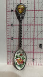 Alberta Wild Rose Painted Alberta Souvenir Spoon