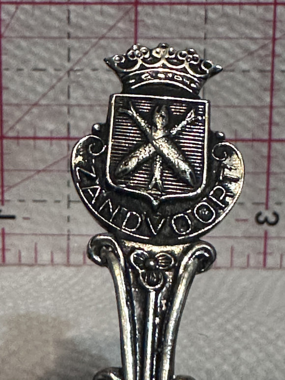 Zandvoort Netherlands Crest Emblem  Souvenir Spoon