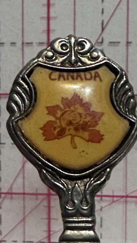 Canada Beaver Maple Leaf Gazelle Silverplated Misc Souvenir Spoon