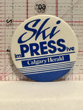 Ski imPRESSive Calgary Herald Button Pinback
