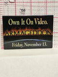 Armageddon Movie Poster Button Pinback