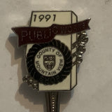 County of Mountain View 1991 Public Works Shop Collectable Souvenir Spoon DW