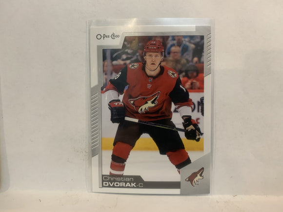 #258 Christian Dvorak Arizona Coyotes 2020-21 O-PEE-CHEE Hockey Card MQ