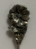 Caroline Alberta Wild Rose Flower Souvenir Spoon