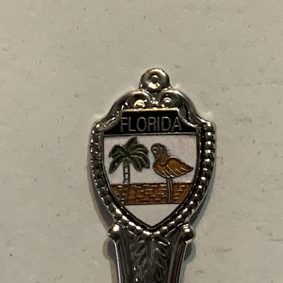 Florida Palm Tree Flamingo Collectable Souvenir Spoon AS