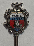 Paris France Ship Crest Emblem Europe Souvenir Spoon
