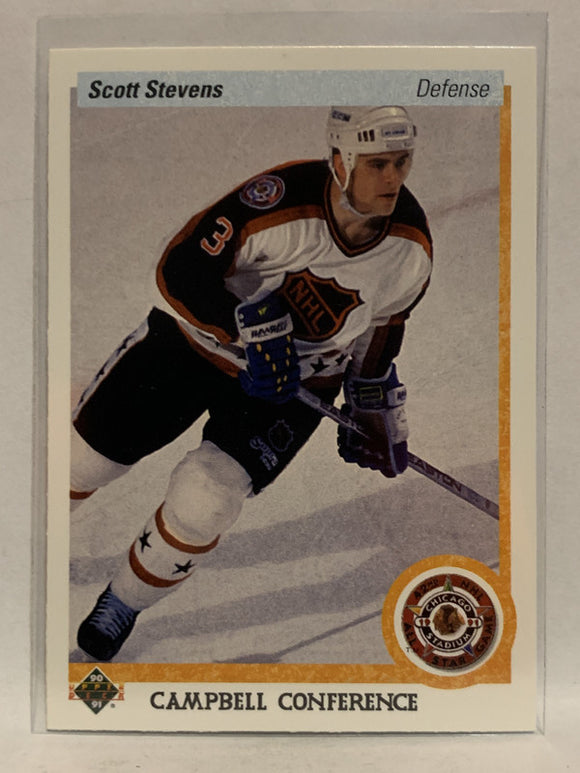 #482 Scott Stevens Campbell Conference 1990-91 Upper Deck Hockey Card NHL