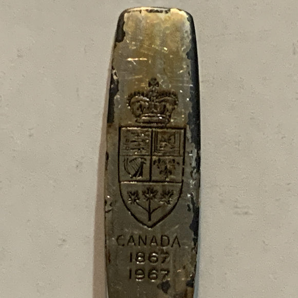 Canada Centennial 1867 1967 Crest Emblem Collectable Souvenir Spoon AS