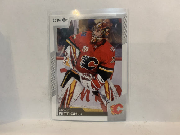 #80 David Rittich Calgary Flames 2020-21 O-PEE-CHEE Hockey Card MQ