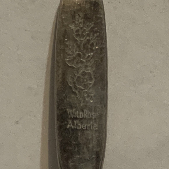 Wild Rose Alberta 1951 1976 Collectable Souvenir Spoon DX