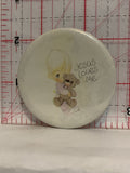 Jesus Loves Me Child Teddy Bear Button Pinback