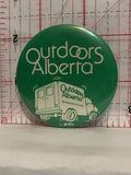 Outdoors Alberta Truck Button Pinback