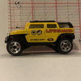 Yellow Lifeguard Rockster ©2003 Hot Wheels Diecast Car FJ