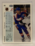 #74 Pat Elynuik Winnipeg Jets 1990-91 Upper Deck Hockey Card NHL