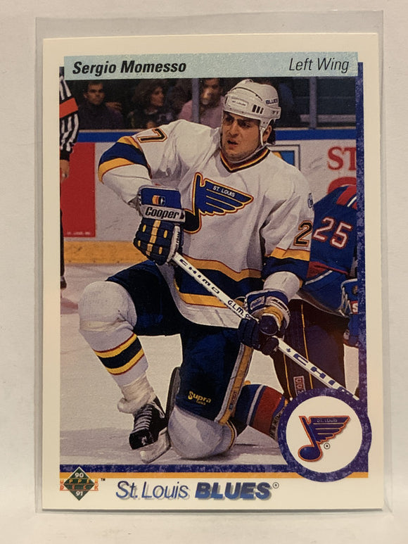 #19 Sergio Momesso St Louis Blues 1990-91 Upper Deck Hockey Card NHL