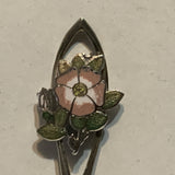 Calgary Alberta Wild Rose Flower Collectable Souvenir Spoon AS