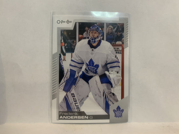 #353 Frederik Andersen Toronto Maple Leafs 2020-21 O-PEE-CHEE Hockey Card MR