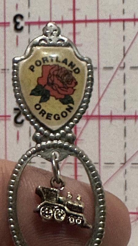 Portland Oregon Rose Train Engine Oregon Souvenir Spoon