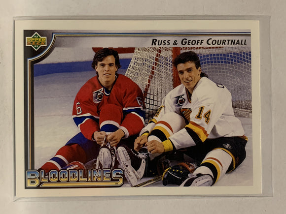 #39 Russ & Geoff Courtnall Bloodlines 1992-93 Upper Deck Hockey Card NHL