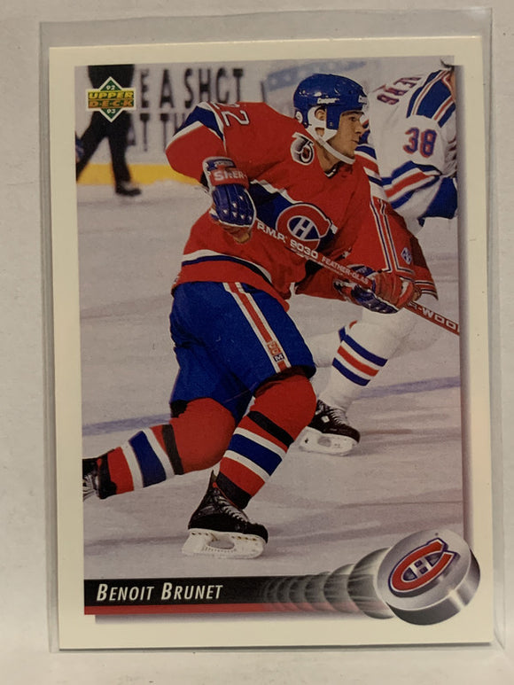 #80 Benoit Brunet Montreal Canadiens 1992-93 Upper Deck Hockey Card NHL