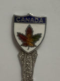 Ft Fort Nelson British Columbia Canada Maple Leaf Souvenir Spoon