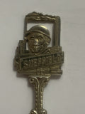 Sheffield England Miner Souvenir Spoon