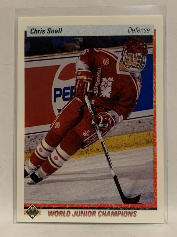 #468 Chris Snell World Junior Champions 1990-91 Upper Deck Hockey Card NHL