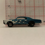 Blue '67 Pontiac GTO ©1998 Hot Wheels Diecast Car FK