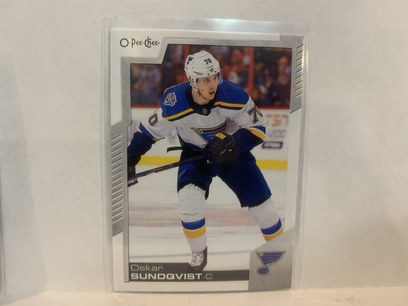 #349 Oskar Sundquist St Louis Blues 2020-21 O-PEE-CHEE Hockey Card MS