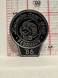 Lacombe Snow Fest February '86 Button Pinback