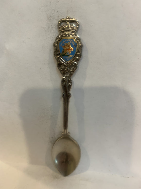 Bangor Saskatchewan Prairie Lily Flower Souvenir Spoon