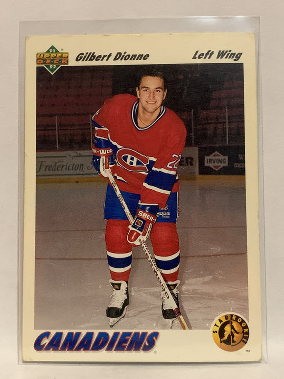 #448 Gilbert Dionne Montreal Canadiens 1991-92 Upper Deck Hockey Card NHL