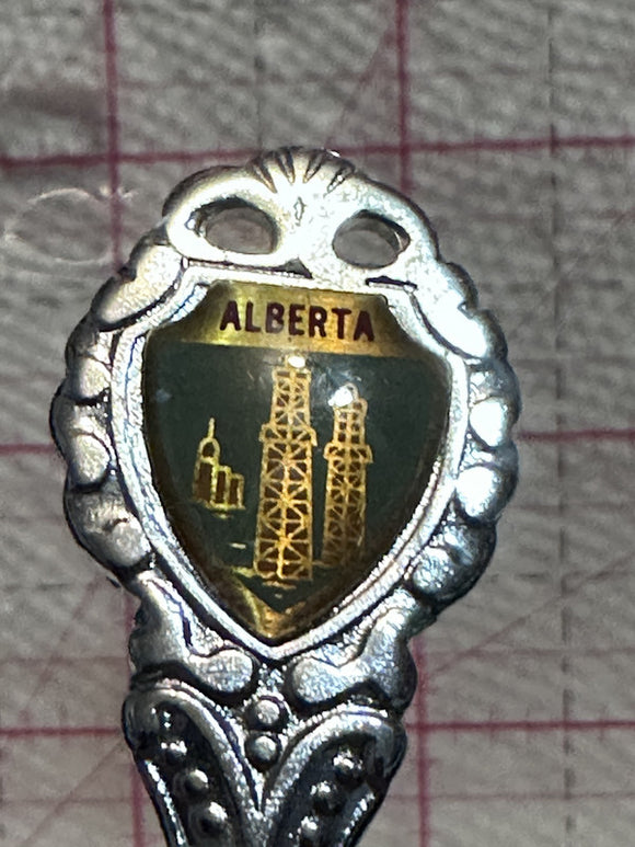 Chetwynd Alberta Oil Derrick  Souvenir Spoon